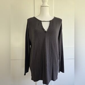 American Eagle Gray Long Sleeve Women's Top
